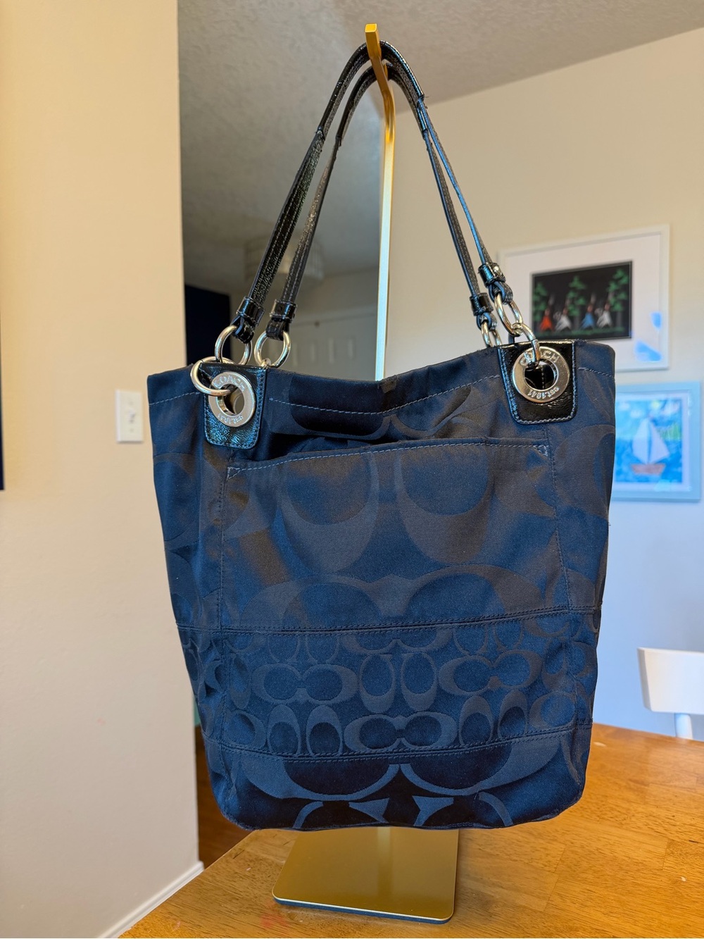 Gorgeous Coach Alex Signature Tote in Sateen 14449 - Picture 2 of 8